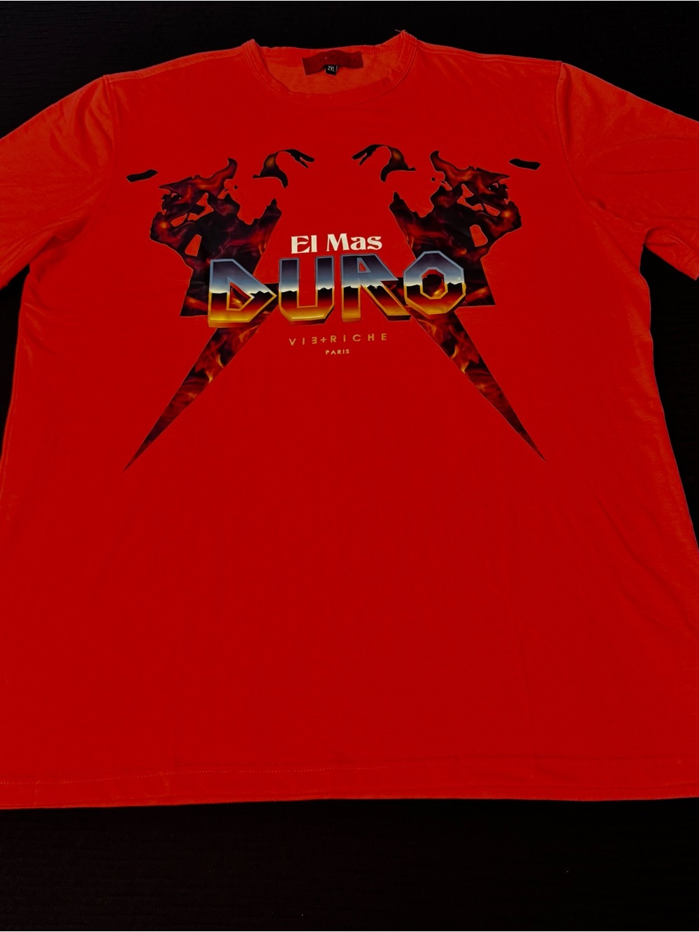 NEW! Vie + Riche Paris EL Mas Duro T Shirt Size 2XL Poly-Spandex Vieriche NWT!